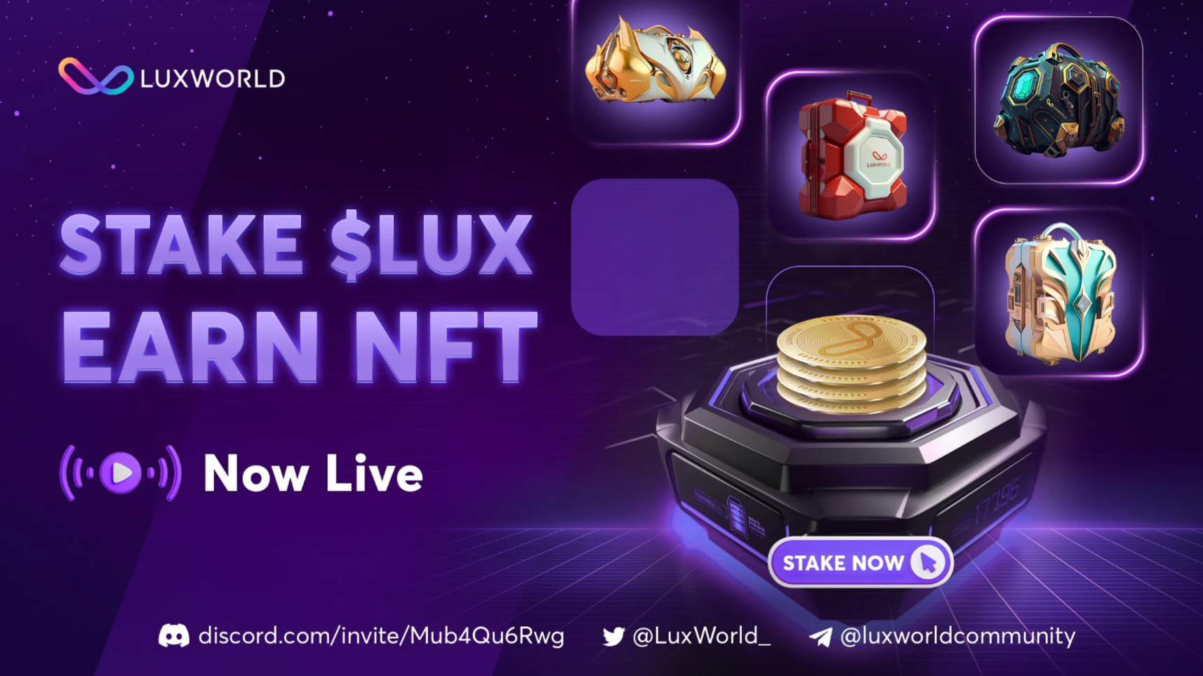 LuxWorld: Stake LUX to farm NFT